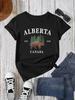 Breathable Stretch Fabric Round Casual T Shirts Comfortable Clothing Geometric Women's Casual Summer Alberta Canada Graphic