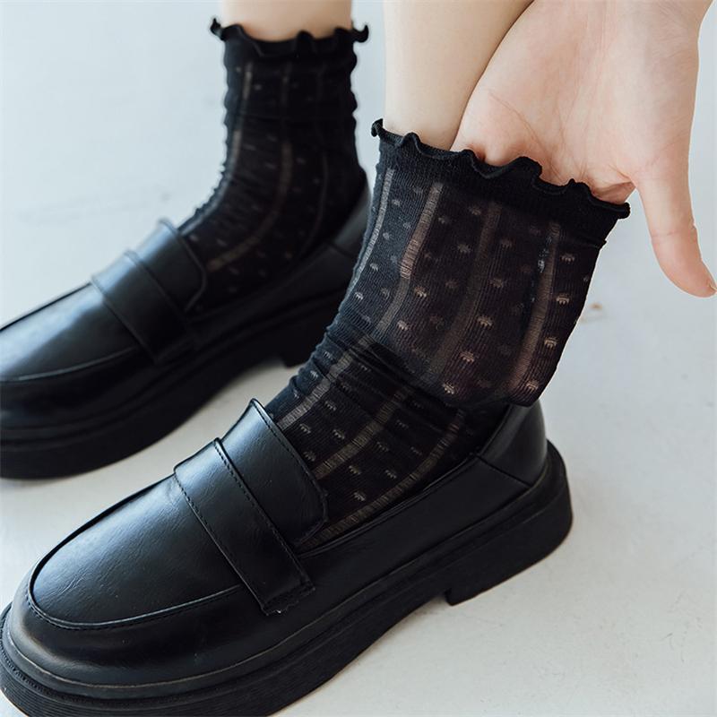 Модные носки для женщин Милые Новые Белые Ретро Кружевные Девичьи Сладкие Носки Сетка Простые Женские Повседневные Сладкие Дышащие Свободные Носки Женские