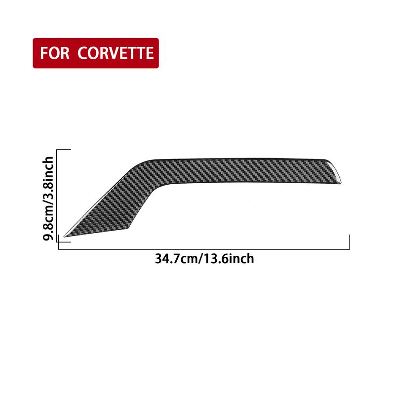 Real Carbon Fiber Car Accessories Driver Door Puller Decorative Cover Soft Sticker For Corvette C7 LT1 Z06 ZR1 LT5 2014-