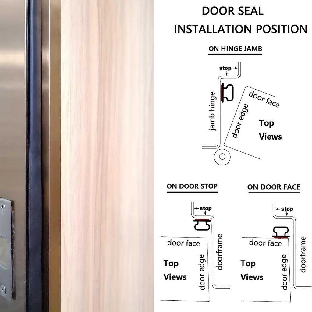 6 метров высококачественной резиновой ленты для дверей и окон, герметизация и интеграция двойного эффекта предотвращения столкновений