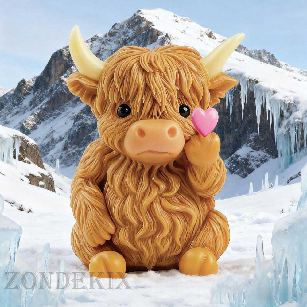 Cute 3D Silicone Mold Standing Mountain Cow Farm Animal DIY Handcrafted Resin Casting Jewelry Making Mould