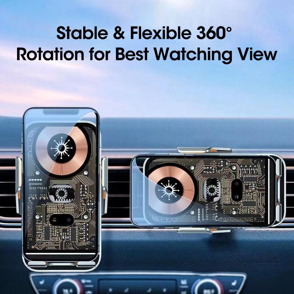 15W Car Wireless Charger Infrared Automatic Clamping Fast Charging Mount Stand Air Vent Phone Holder