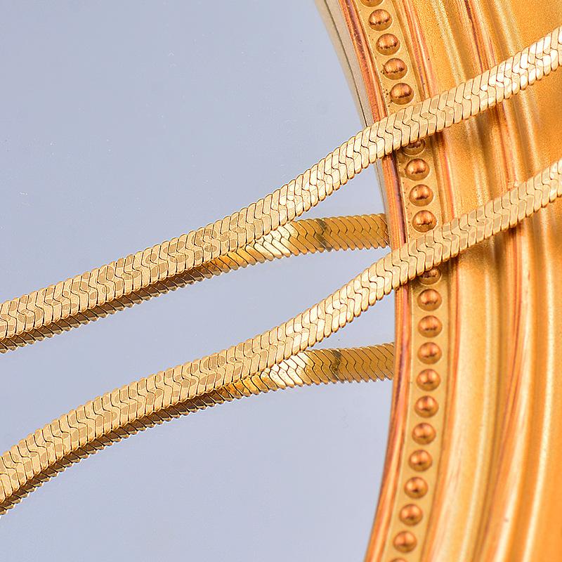 Titanium Titanium Steel Leopard Printing Snake Chain Knife Chain Clavicle Chain