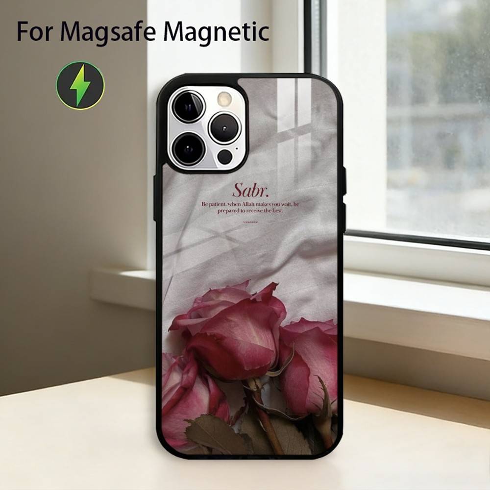 Quran-Sabr Islam Patience Phone Case For iPhone17,16,15,14,13,12,11 Plus,Pro Magnetic For Magsafe Wireless Charging