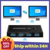 Переключатель-селектор USB 3.0/2.0 с 2 кабелями для 2 компьютеров, общий доступ к 4 портам USB, адаптер с одним переключателем для принтера, клавиатуры, мыши