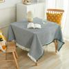 Cotton and Linen Tablecloth Small Round Table Light Luxury High-end Long Table Japanese Coffee Table Cloth French Dormitory Tablecloth