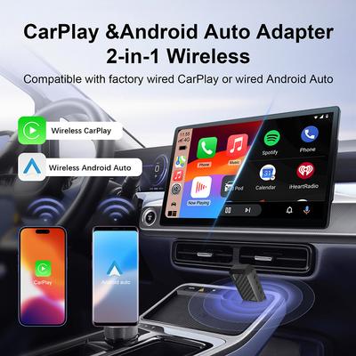 Беспроводной адаптер Carplay Android Auto 2 в 1 Smart Dongle 2025 5G WIFI для iPhone Android Phone для Volvo Benz Mg Kia Chery VW