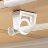 2pcs 360° Rotatable Retractable Pole Fixator, Non-drilling Strong Adhesive Hooks, Towel Rod Shower Curtain Rod Brackets