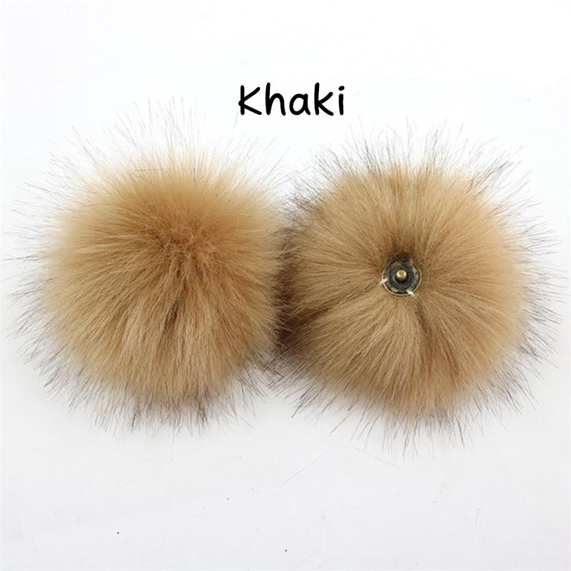 2pcs Cap Accessories Faux Fox Fur PomPom With Buckle DIY Ball Hat Ball Pom Pom Hairball Multicolor