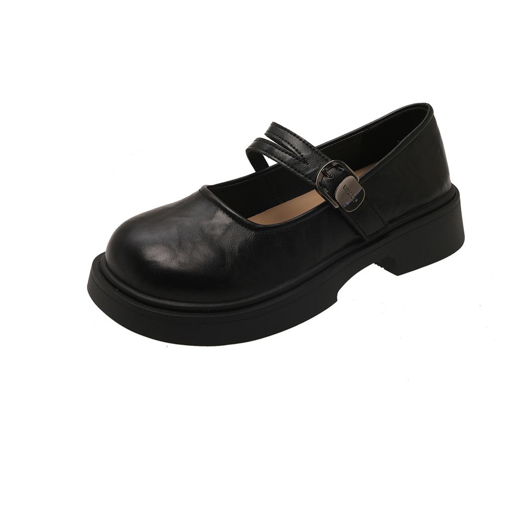 Модная женская обувь Мэри Джейн, новая летняя, ретро, с круглым носком, на плоской подошве, кожаная, к юбкам, универсальная, нежная, одинарная обувь