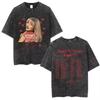 Сабрина Карпентер Short N' Sweet Tour Винтажные стираные футболки Подарок фанатам Мужская Женская Одежда Модная Эстетичная Футболки Уличная Мода