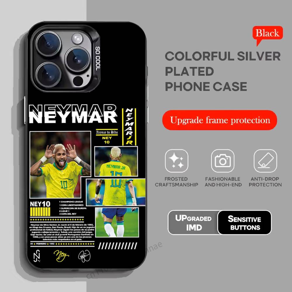 Чехол для телефона N-Neymar Football 10 для iPhone 15 16 Pro Max Air SE 11 13 Pro 14 Plus 12 11Pro 15Pro Max 16e