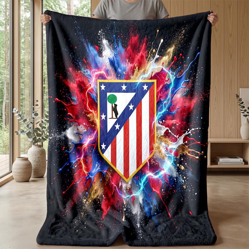 Atletico Madrid Theme blanket Soft Flannel Blanket Plush Throw Blanket Cozy Sofa Bed Blanket for Home Decor