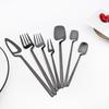 Black Cutlery Set 304 Stainless Steel Tableware 1 Pcs Dinnerware Kitchen Accessories Fork Knife Spoon for Wedding Flatware Set
