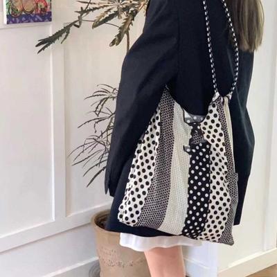 Сумка-тоут Polka Dot Tide со всеми маленькими сумками на плечо Ins Wind Экологическая сумка для женщин