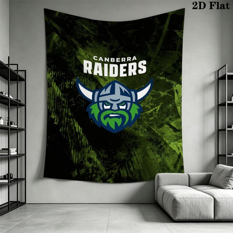 Canberra Raiders Wall Tapestry Aesthetic Wall Hanging Printed Fabric Blanket Decorative Tapestries for Bedroom Living Room Home Decor