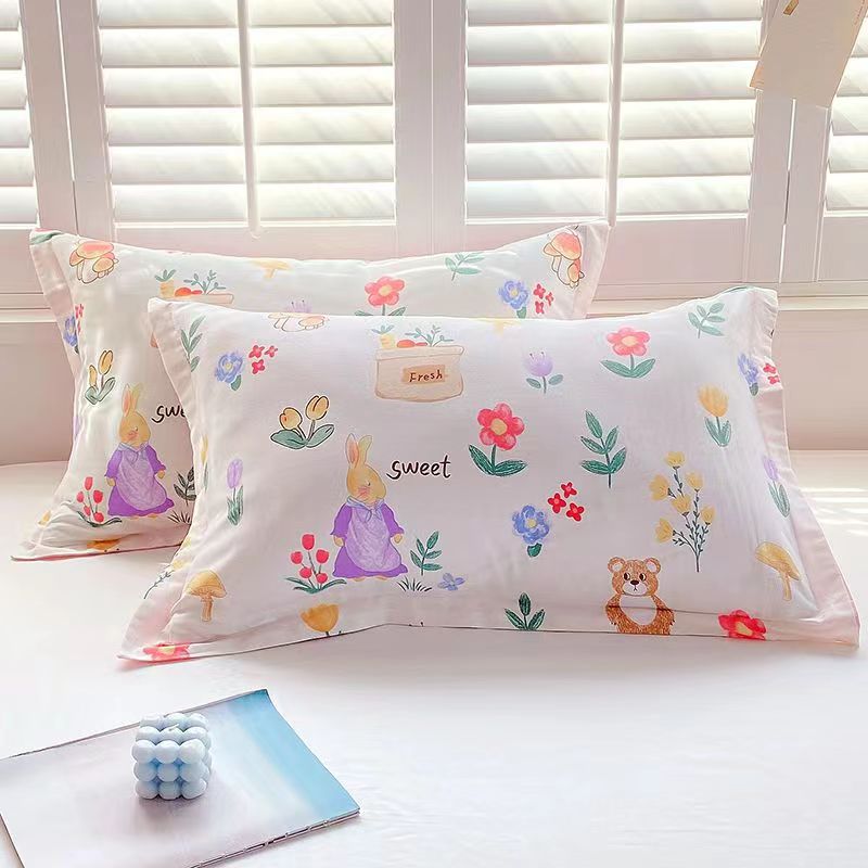 Пара хлопковых наволочек из саржи 48*74см на все времена года