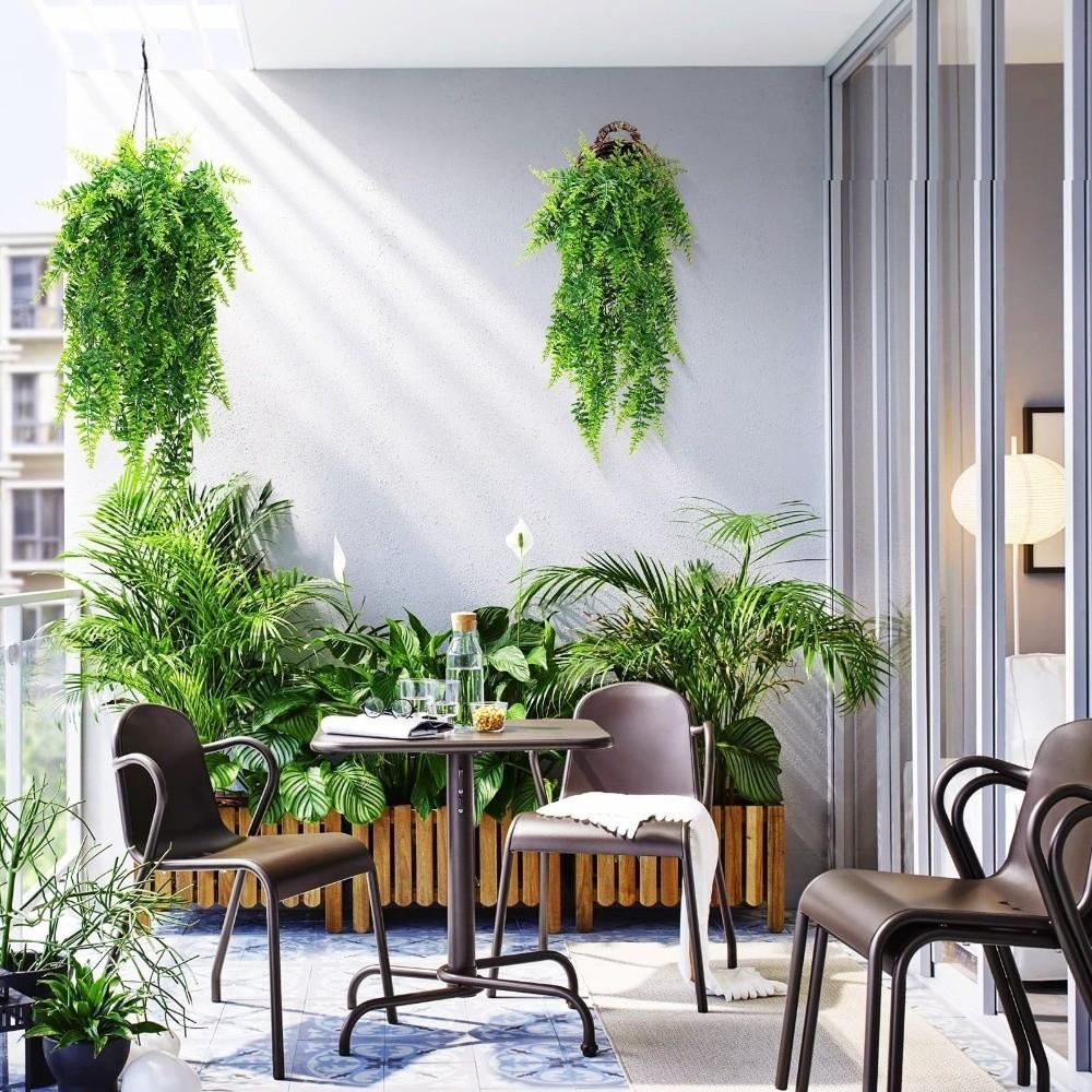 2pcs 29.92in Fake Hanging Plant Green Wall Hanging Plant Decor Artificial Greenery  Balcony