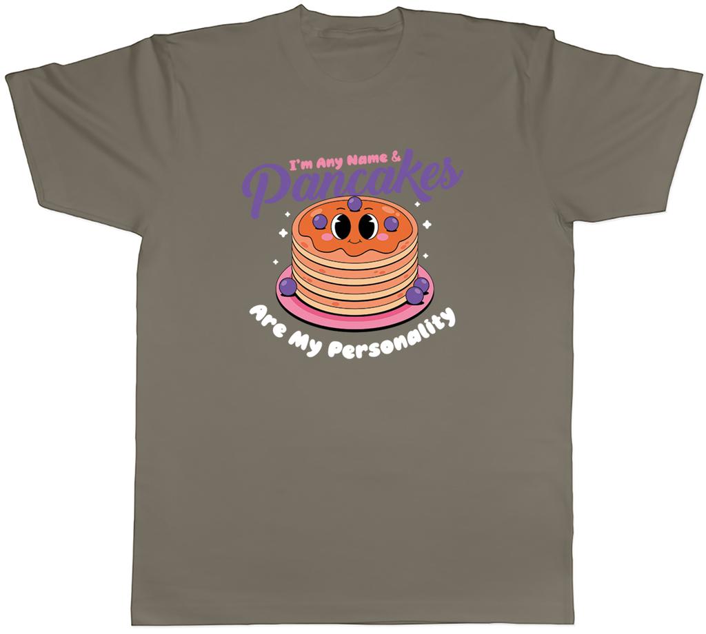 Personalised Pancakes are my Personality Funny Unisexs TShirt Tee Gift Top