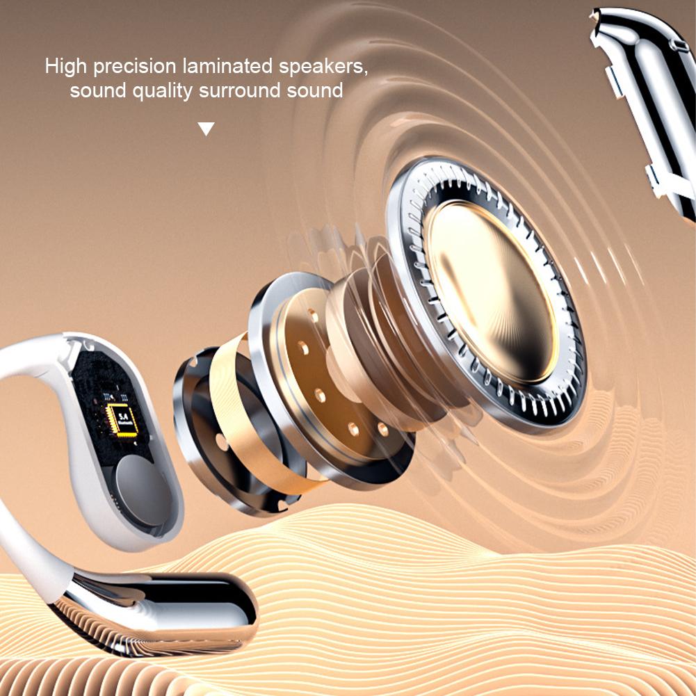 Наушники Bluetooth с искусственным интеллектом и функцией перевода, с цветным ЖК-экраном, шумоподавлением, спортивные наушники