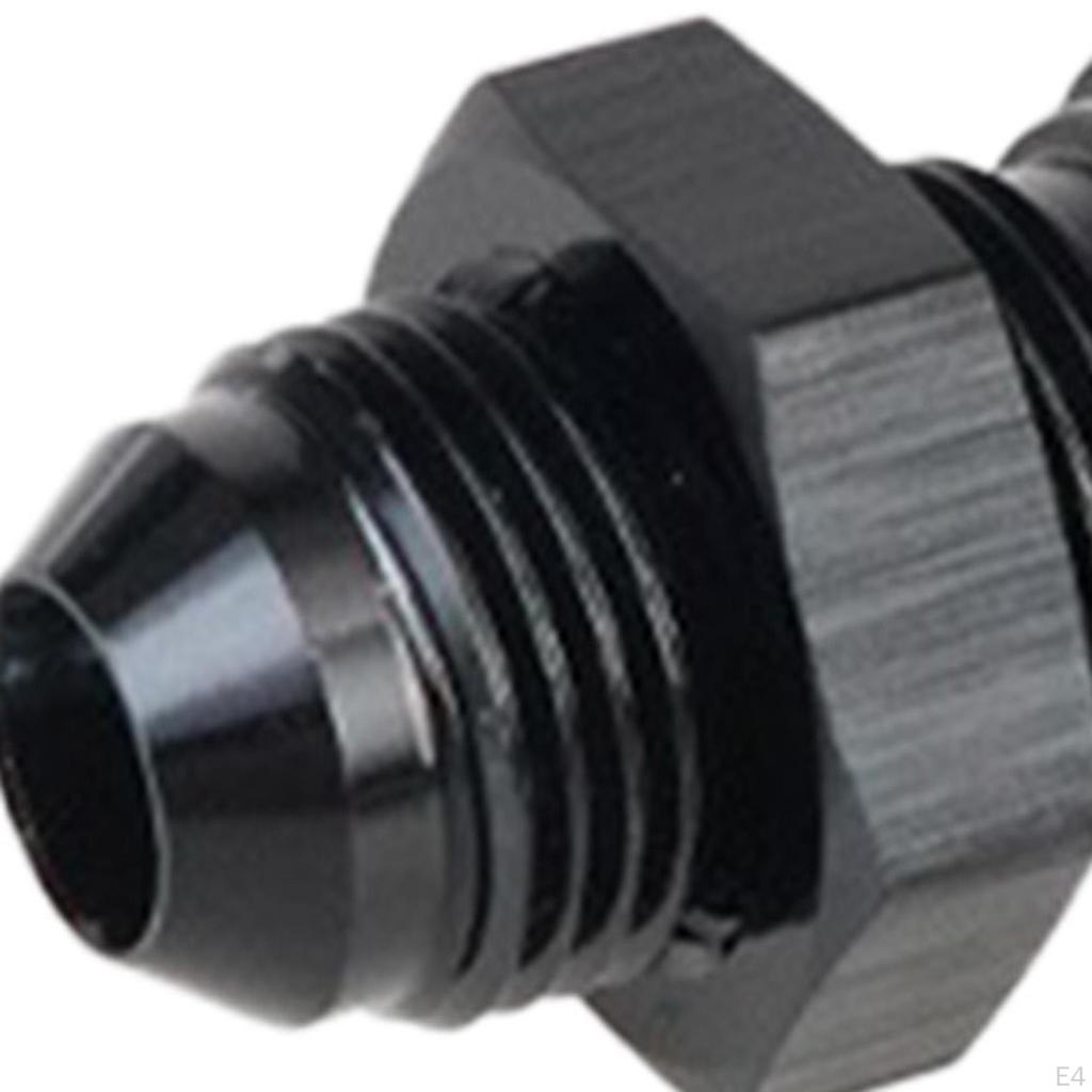 Bulkhead Fuel Fitting 90 Degree Full Flow Elbow Adapter Black Joint