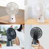 Portable Desk Fan 3600mAh Rechargeable USB Table Fan Ventilator 5 Speeds Quiet Powerful Wind Natural Breeze for Home Office Camp