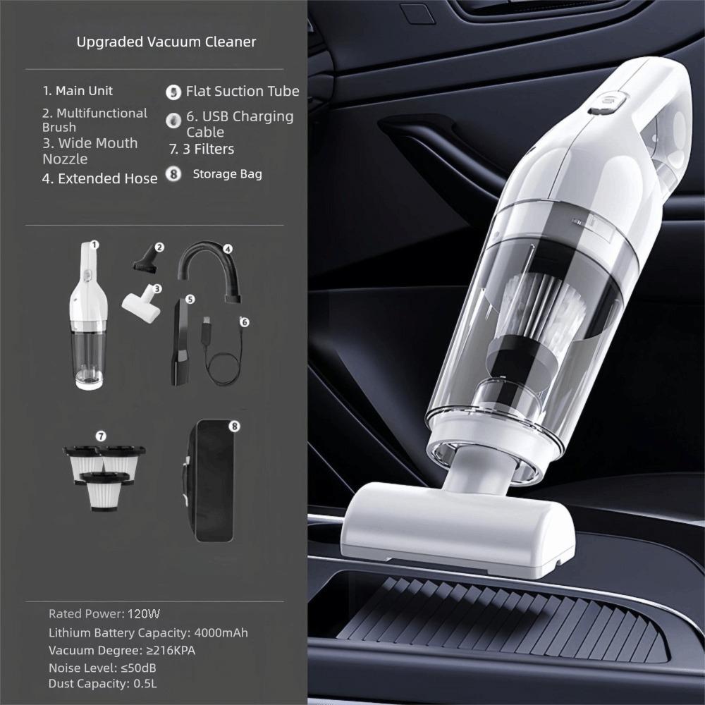 Large Suction Handheld Vacuum Cleaner High Power Cordless Vacuum Cleaner Pet Hair Removal