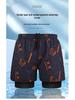Men's Quick-Dry Anti-Embarrassment Double-Layer Swim Trunks - Large-Size Professional Boxer Swimsuit for Hot Springs