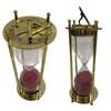 Vintage Revolving Sand Timer Sundial / Nautical Style Hourglass With Sundial / 7" Antique Solid Brass Ship Maritime Hourglass