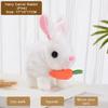 Электрическая плюшевая игрушка-кролик, ходьба, прыжки, скрипящий хвост, виляющий плюшевая кукла-кролик, интерактивная плюшевая игрушка для детей, подарок