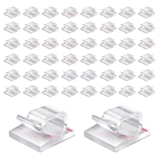 10/50 шт. Прозрачный зажим для укладки кабеля, самоклеящийся многофункциональный зажим для фиксации провода, липкий шнур