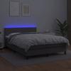 Maison Exclusive - Sommier à lattes de lit avec matelas et LED Gris 140x190 cm