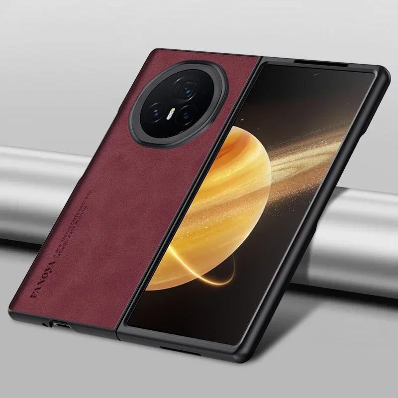 Retro  Style Smooth-Touch Sheepskin Leather Matte Case For Honor Magic V5 V3 V2 Back Anti-fingerprint Anti-Drop Hard Cover