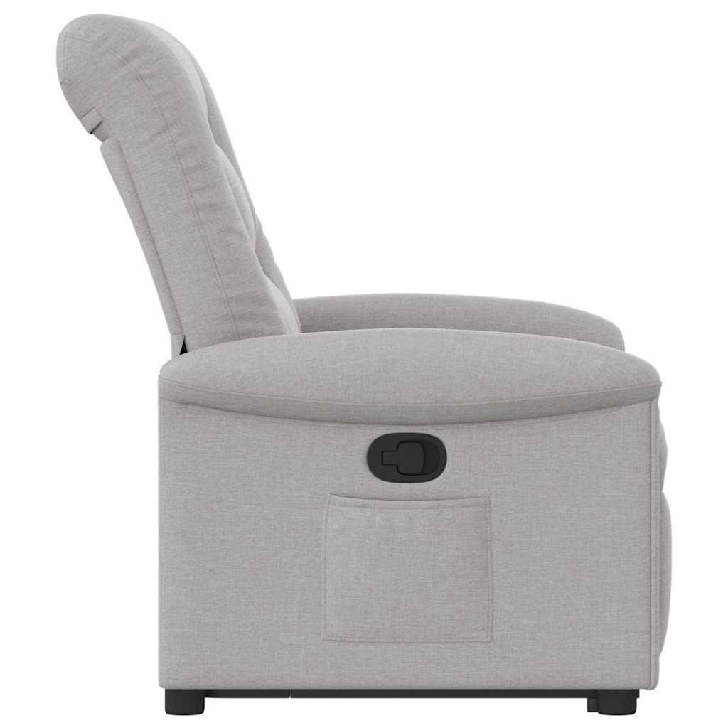 Recliner Chair with Rising Function Cloud Grey Fabric