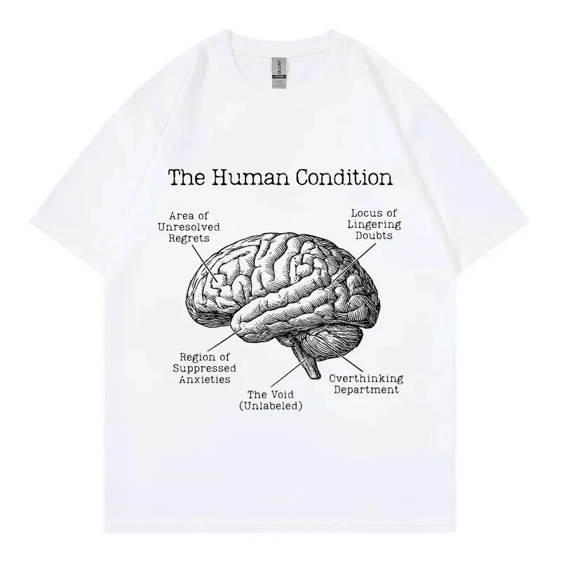Funny Anatomical Brain Tshirt Unisexs Unisexs Fashion Vintage Short Sleeve T Shirt Summer Casual Oversized Short Sleeve Tshirts