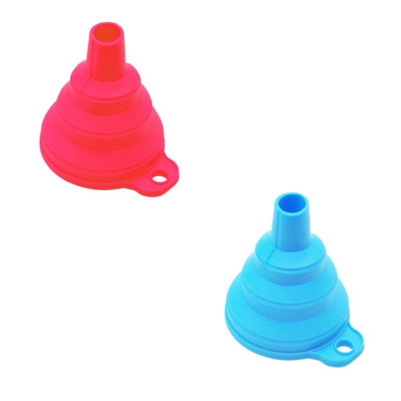 1/2Pcs Portable Funnels Foldable Mini Silicone Collapsible Funnel Folding Oil Pot Funnel Kitchen Tool Liquid Dispensing