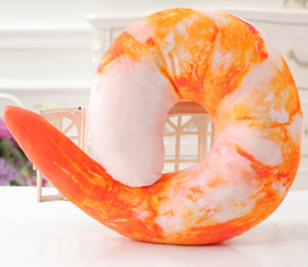 Подушка в виде сладкой креветки, подушка для шеи, подушка для обнимания, забавная подушка, путешествие, сон, еда, плюшевая игрушка, забавный предмет, мероприятие, вечеринка, подарок