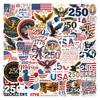 110 Sheets Cartoon 250th US Anniversary Waterproof Stickers for Decoration - Suitable for Water Cups, Mobile Phones, Computers, and Stationery.