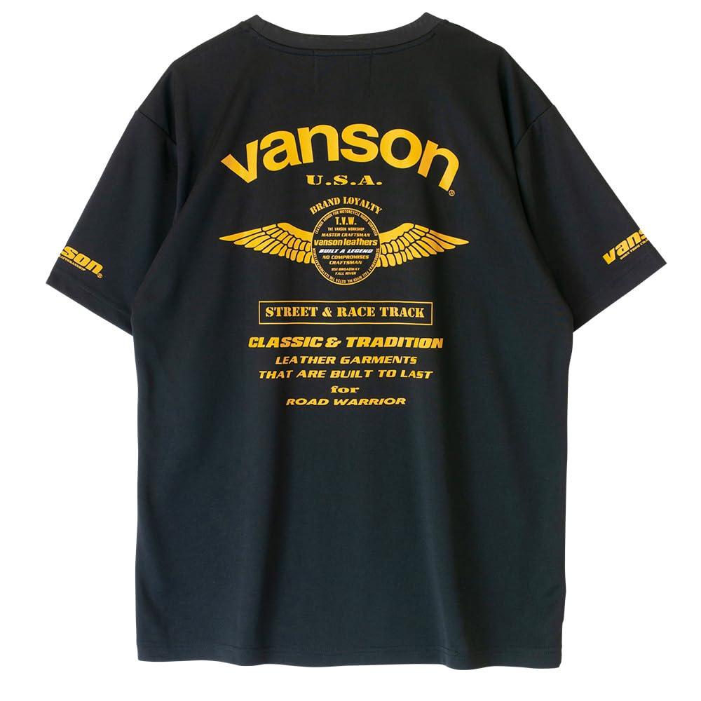 Vanson VSE25807S Men's Moisture-Wicking, Quick-Drying Mesh T-Shirt (2XL, Black/Yellow)