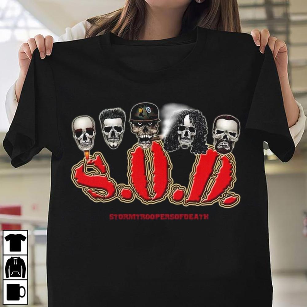 NEW S.O.D. Band STORMTROOPERS OF DEATH Black All Size Shirt CG2439 Unisex T-Shirt