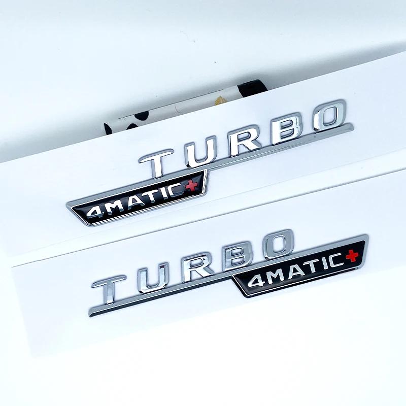 3D Flat Fo Turbo BITURBO V8 BITURBO 4MATIC 4MATIC+ V8 V12 BITURBO Plus Emblem for Benz GT Car Fender Side Sticker BB1
