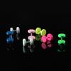 Candy Color Stainless Steel Barbell Earrings: Round Disc Studs for Body Piercing
