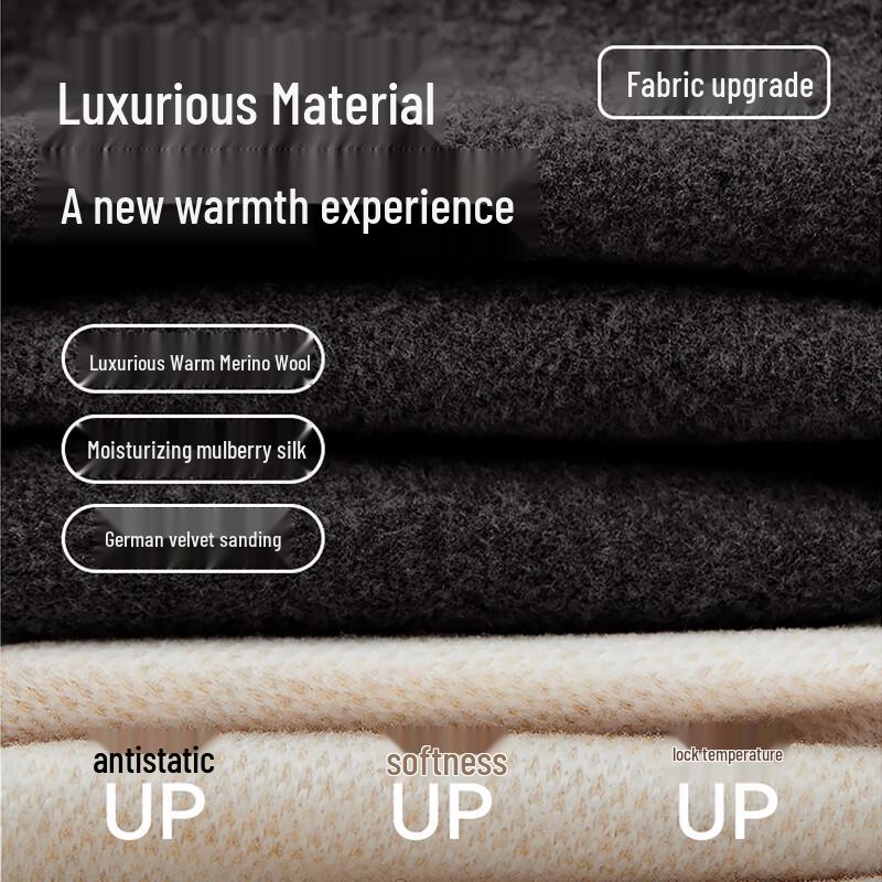 Langsha Men's Double-Layer Thermal Long Johns with Knee Support