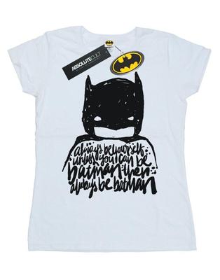 Женская/дамская хлопковая футболка Batman Always Be Yourself