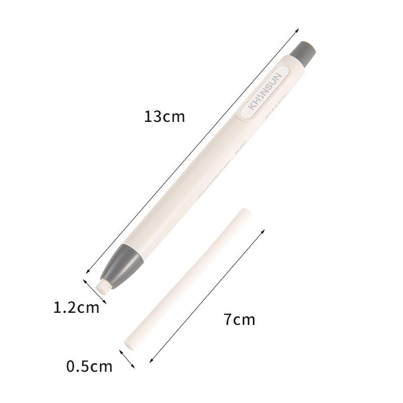 Press Retractable Pencil Eraser Correction Supplies Pen Style Pencil Rubber