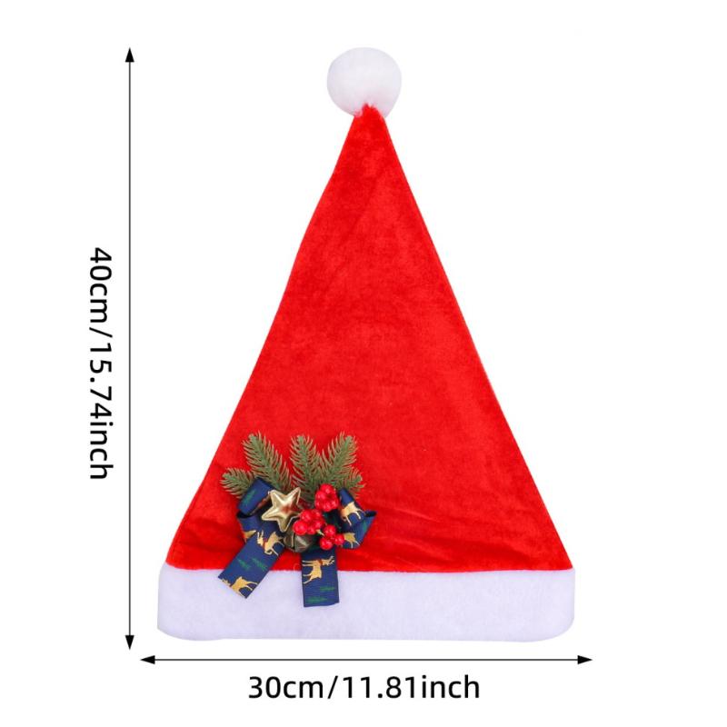 Красная шапка Санты Рождественские украшения Шапка для вечеринки Санта-Клауса Теплая и удобная взрослая рождественская шапка оптом