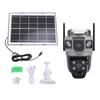 Solar Battery Camera High Definition Three Screen Waterproofing Outdoor WiFi Home Security