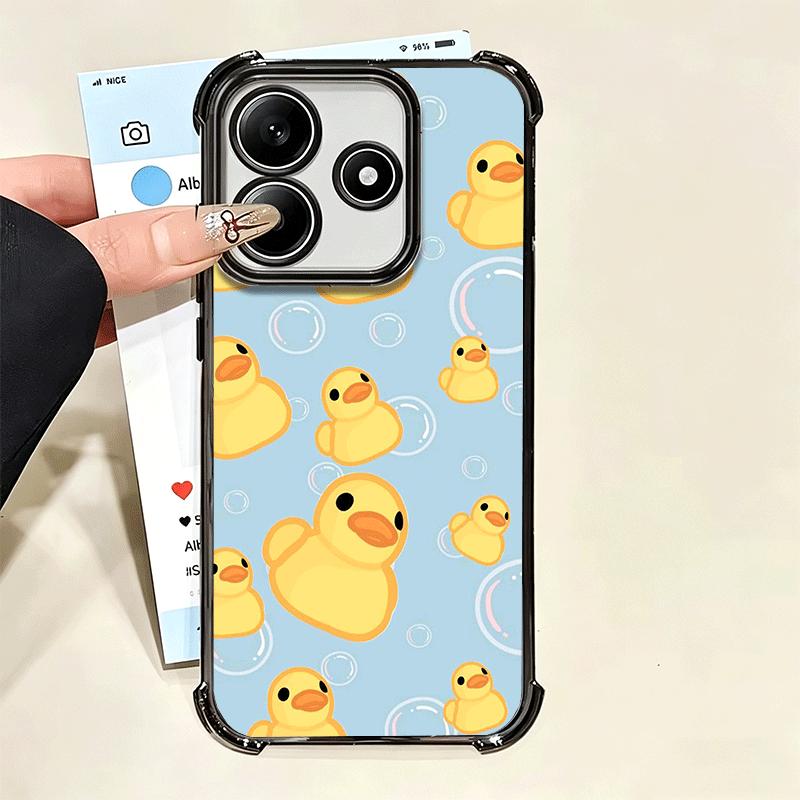 Забавный Милый Мультяшный Утенок Покрытие Чехол Для Телефона Для Xiaomi Poco X5 X6 X7 X8 Pro Max F8 Ultra F7 M8 M7 M5S Redmi 15C 15 14C 13C 13 X3