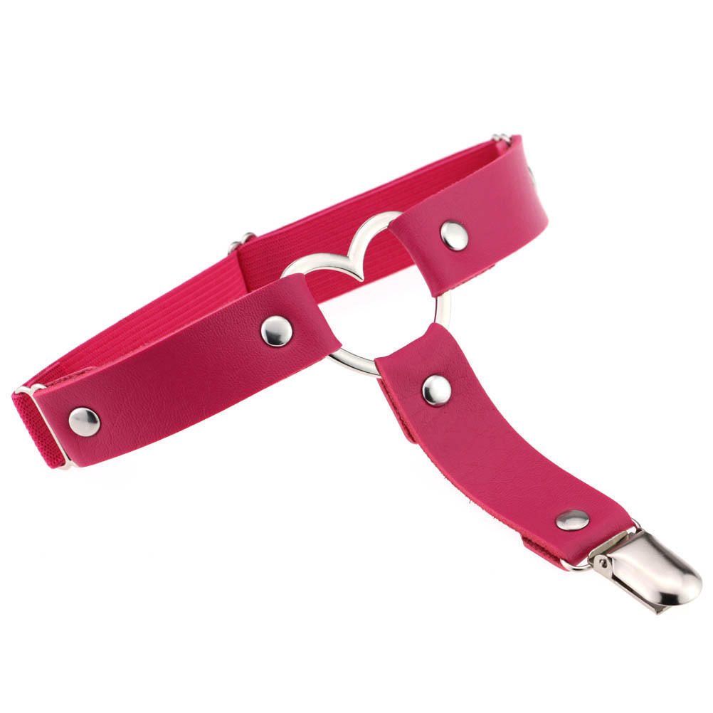 1 шт. Женский сексуальный панк гот сердце ПУ кожа эластичная подвязка для ног кольцо на бедро аксессуар для одежды подвязка для ног сексуальные чулки подвязки