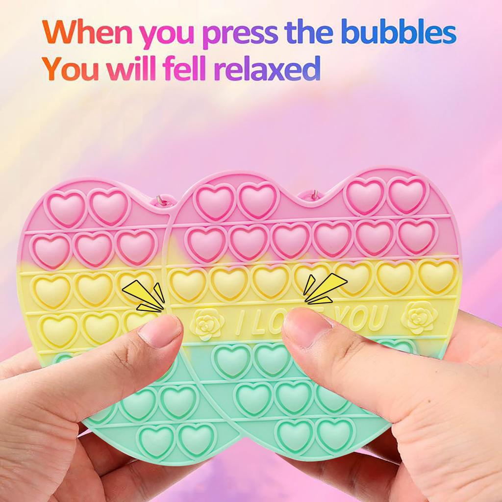 Push  Toy Pendant Bag ,Bubble  Toy Stress Relief Toys For Adult Kids